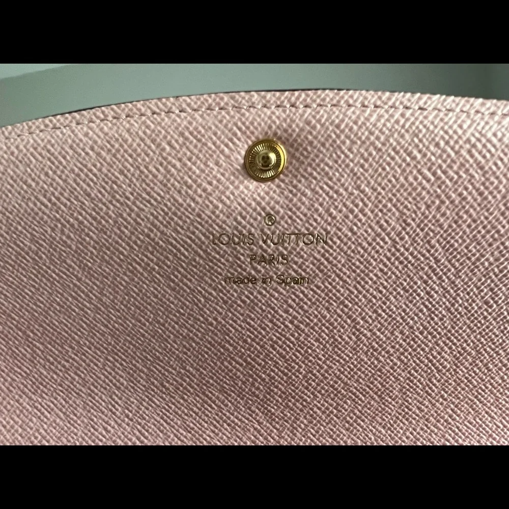 Authentic Brown Monogram Emilie Wallet (Rose Ballerina) Louis Vuitton w/ Date - Picture 6 of 11